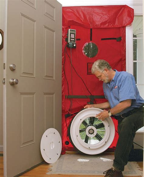 home energy blower door testing